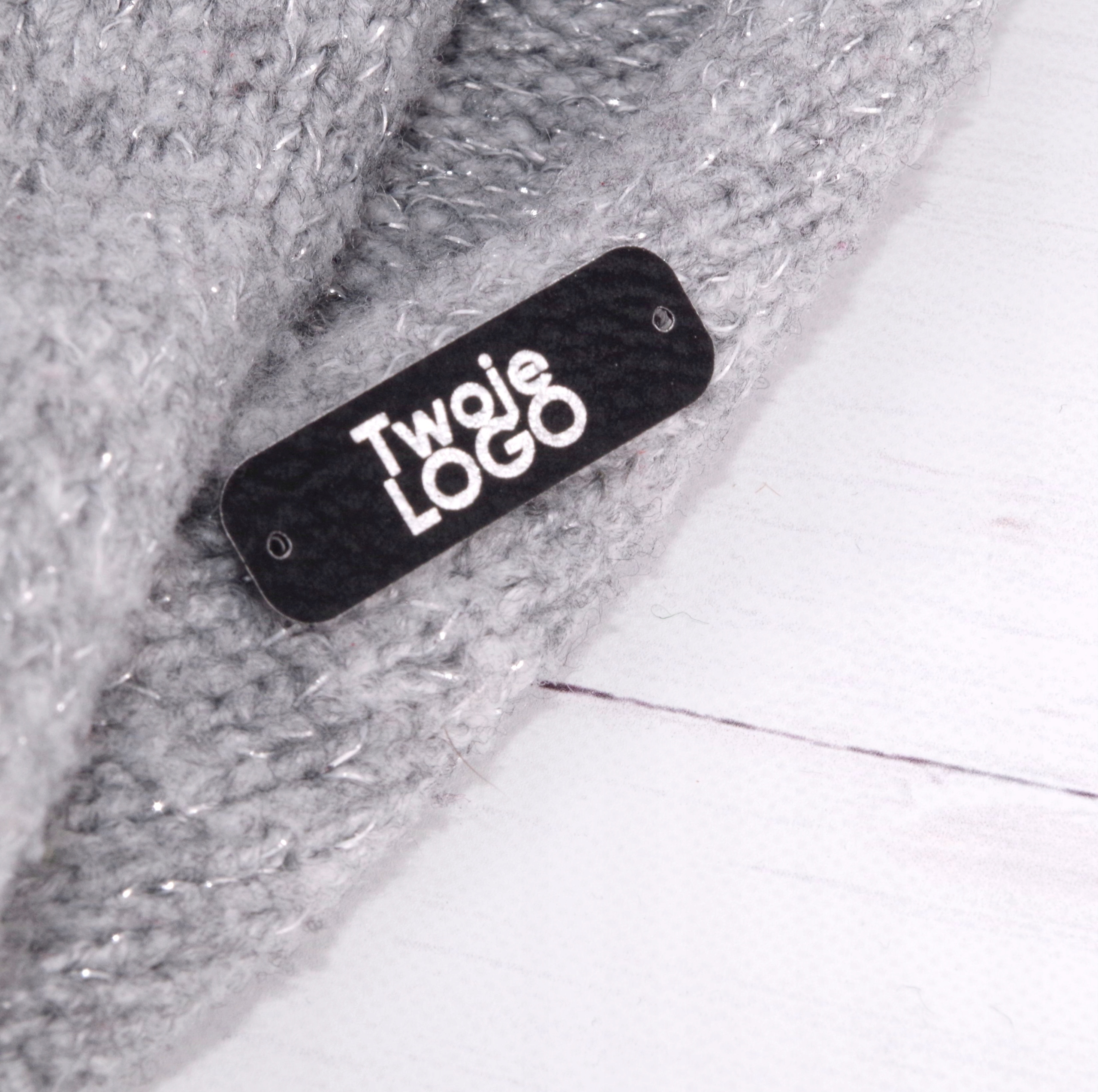 Štítek Etikety ekokůže logo 100ks personalizovaný