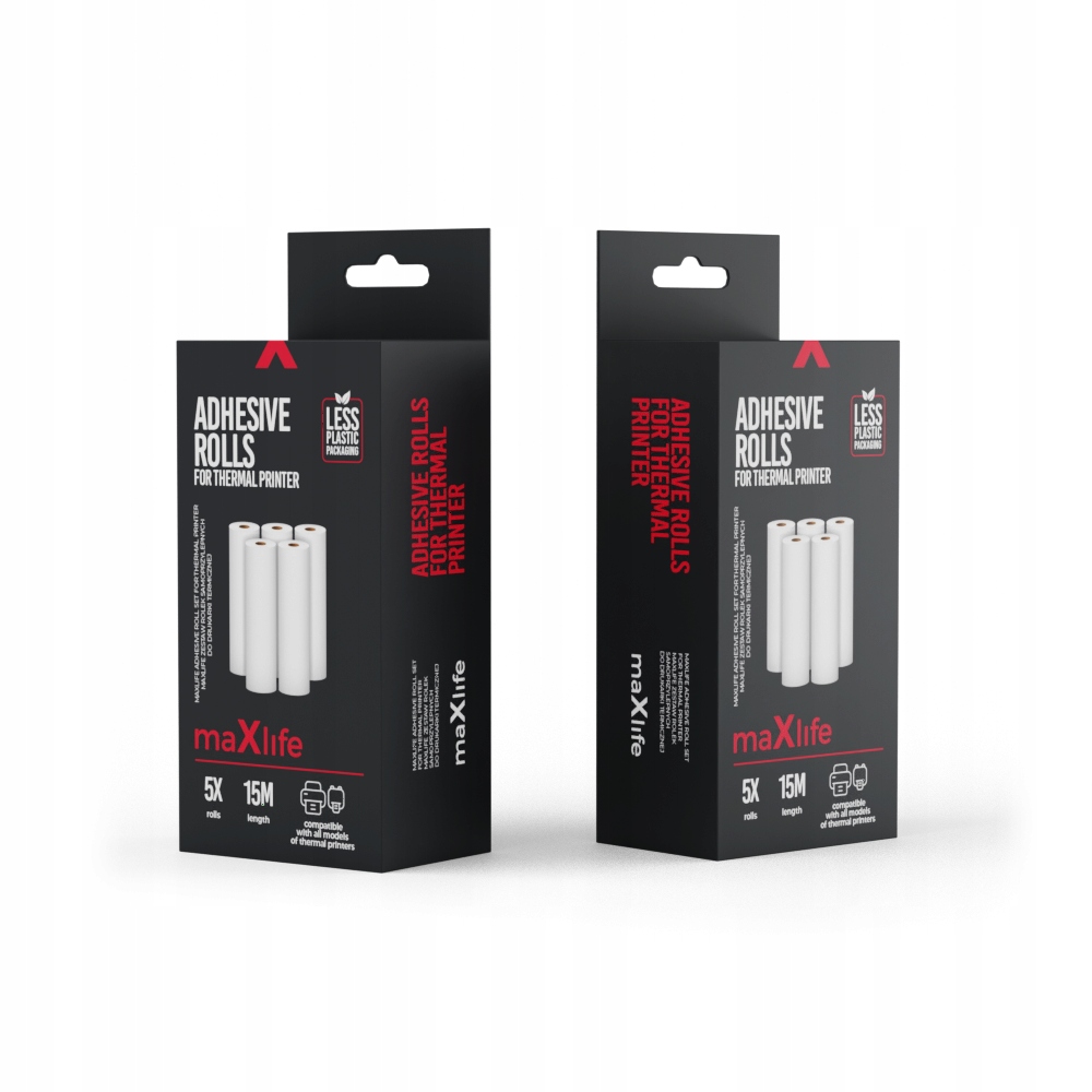 Maxlife zestaw rolek samoprzylepnych do drukarki termicznej