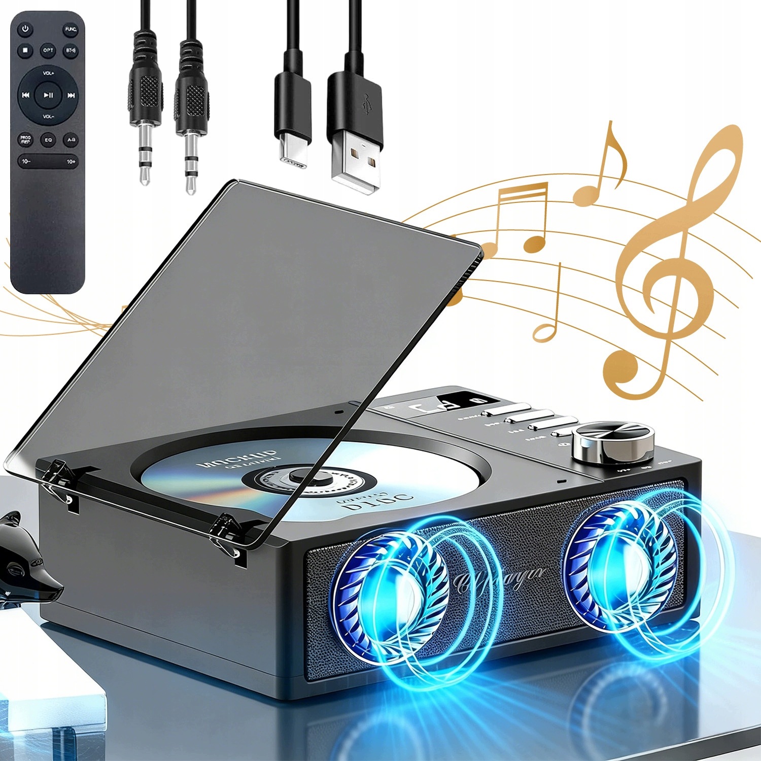 CD Přehrávač Bluetooth Vestavěné Stolní Reproduktory Pilot 4000 mAh