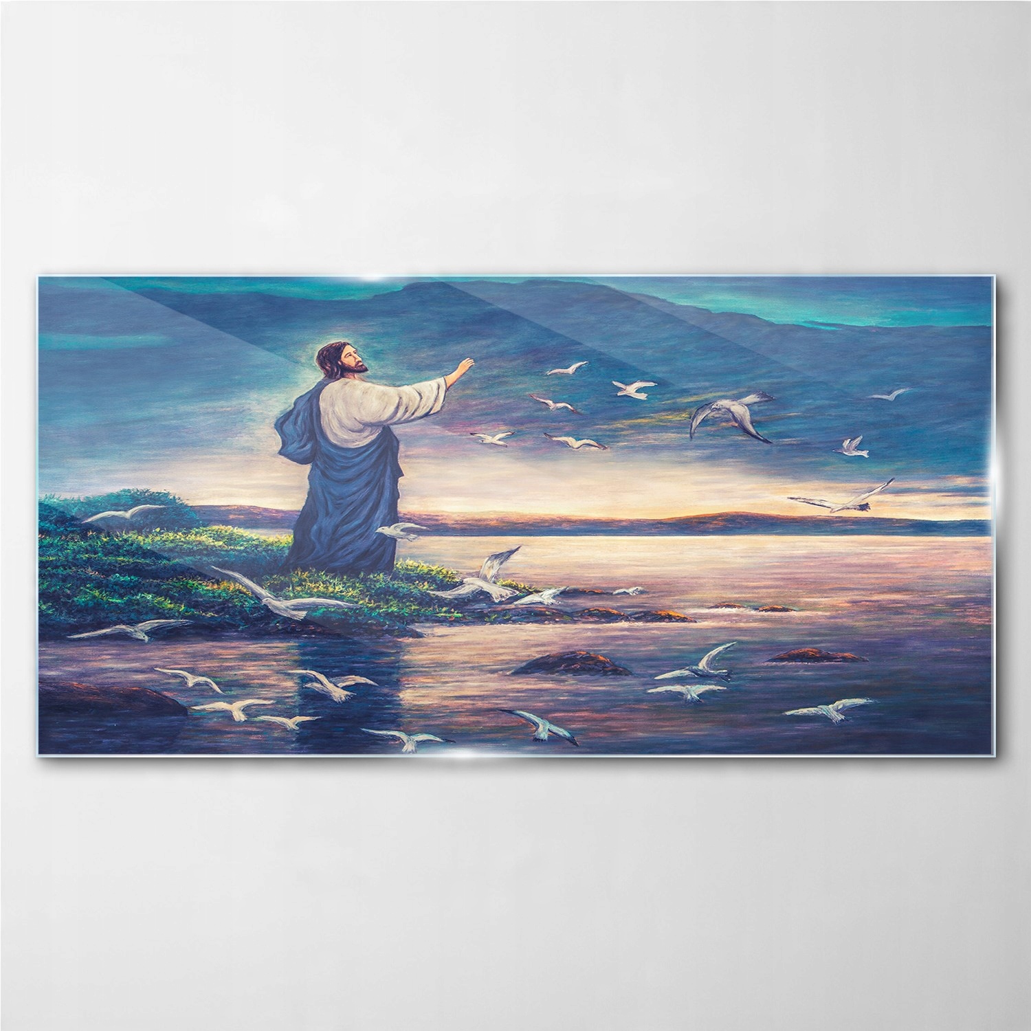 

Foto-obraz szklany Religijne ptaki morze 100x50 cm