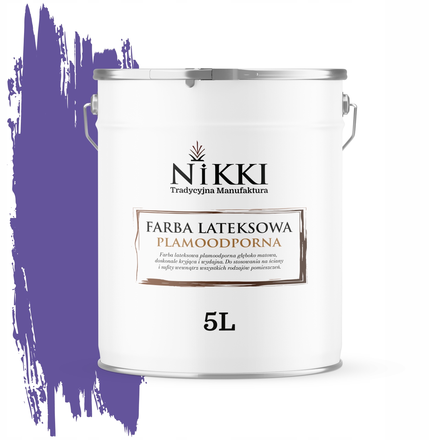 Latexová Farba Odolná Voči Škvrnám Purpurová Farba H2711 5L Hlboká Matná Na Steny