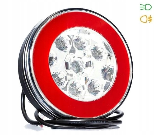 LAMPA TYLNA FT-111 LED OKRĄGŁA NEON PRZECIWMGŁOWA
