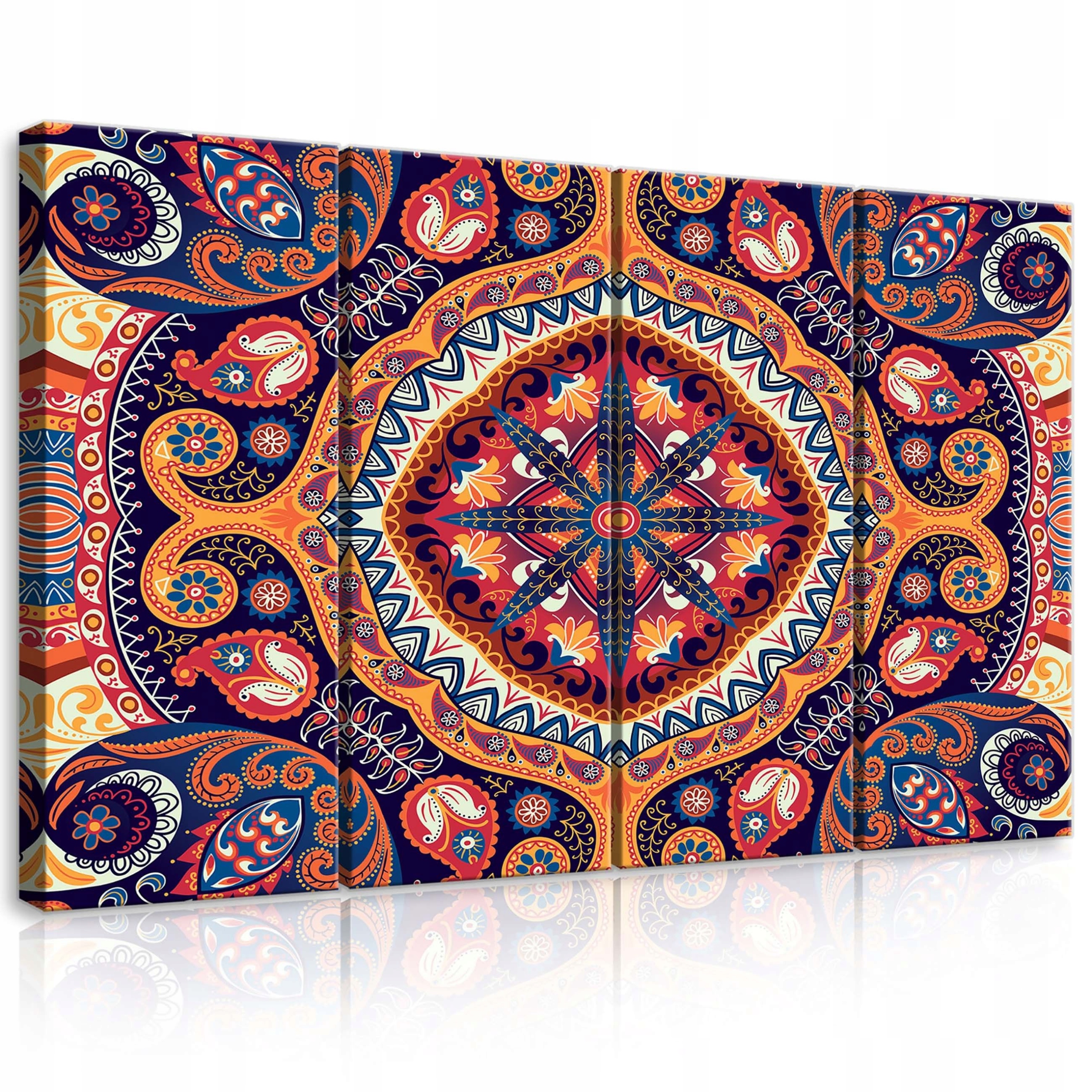 Obraz 120x80 Mandala polyptych etnický vzor ornament jasné barvy