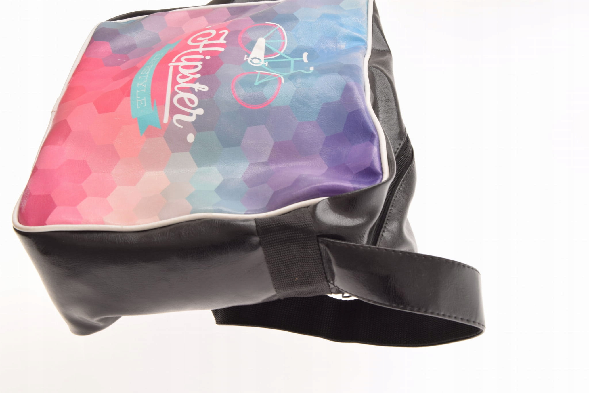 HIPSTER torba młodzieżowa ROWER duża 36/29/12 Kolor dodatkowy fioletowy