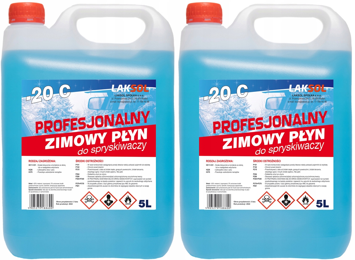 PŁYN DO SPRYSKIWACZY ZIMOWY 2X5L ZAPACH