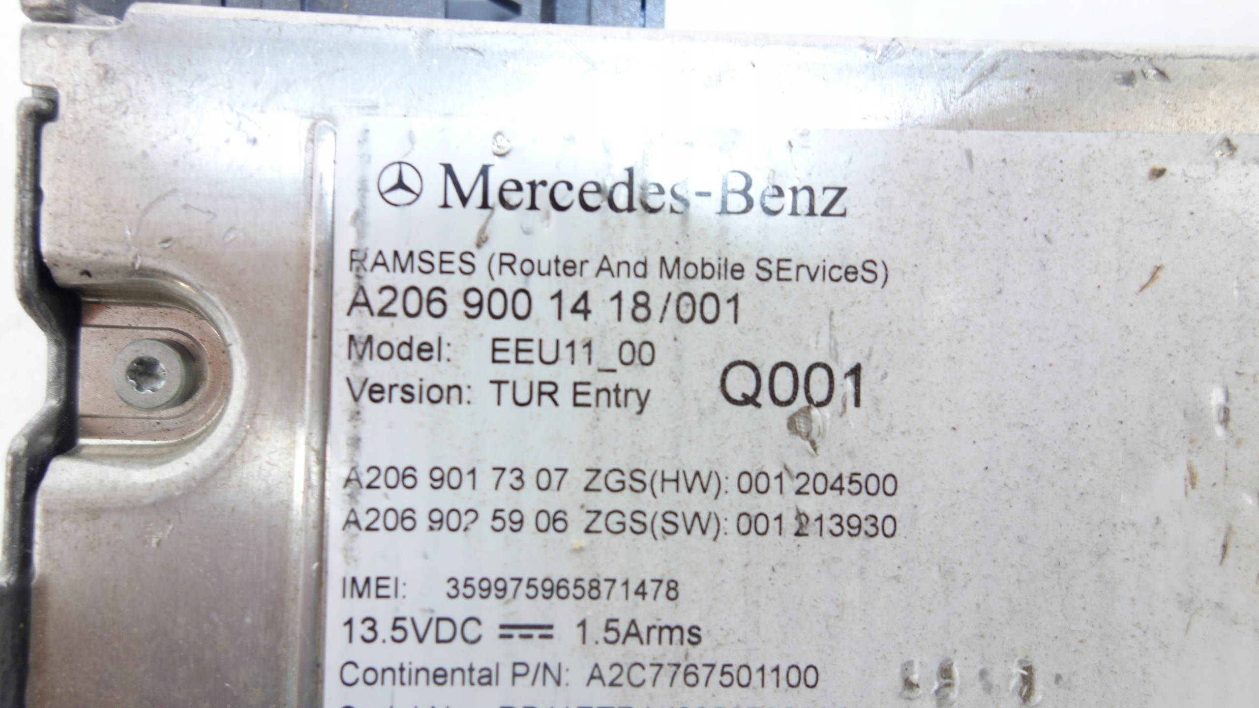 module control unit MERCEDES C W206 2021- A2069001418