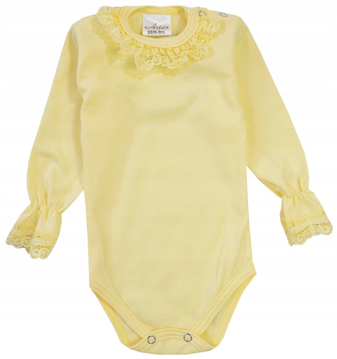 

Body Eleganckie Dziewczęce Koronka Żółte 80 L02H