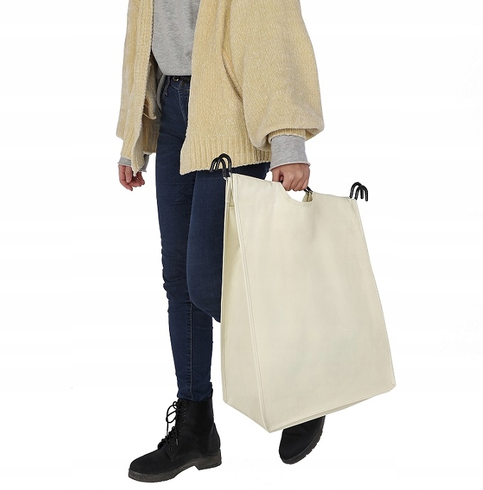 KOSZ NA PRANIE Organizer 4 KOMORY do segregacji SN Kolor kremowy