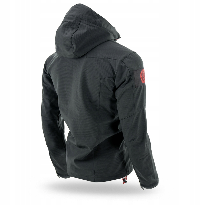 Kurtka GAME OVER CYCLES softshell czarna XXL Długość do bioder
