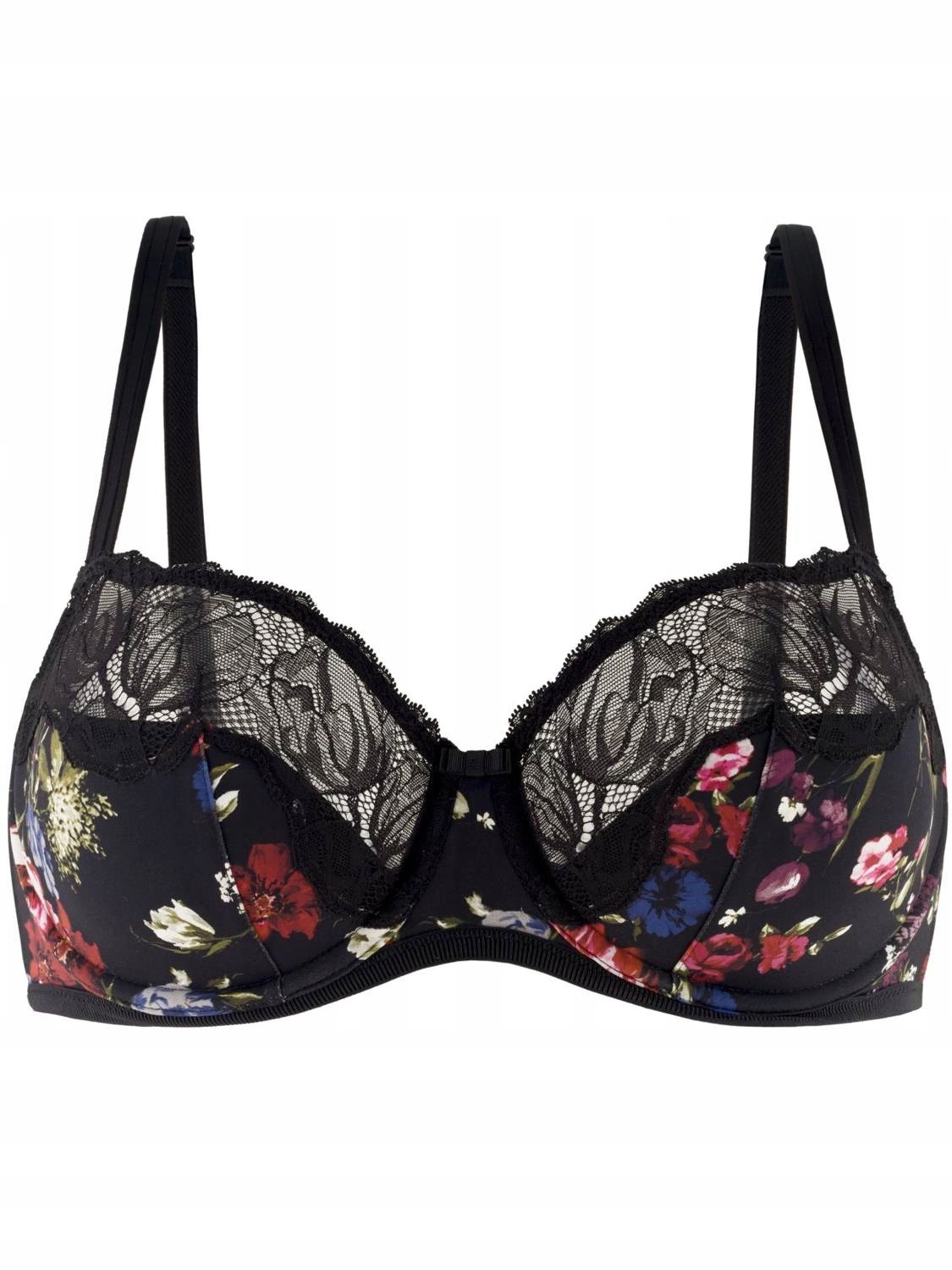 Černá podprsenka Felina Conturelle 807850 s polovyztuženou krajkou, elegantní