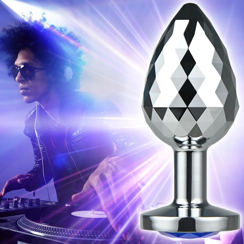 SXOVO Korek Analny Metalowy Z Diamentem Dla Kobiet i Mężczyzn (M) — miniatura 4