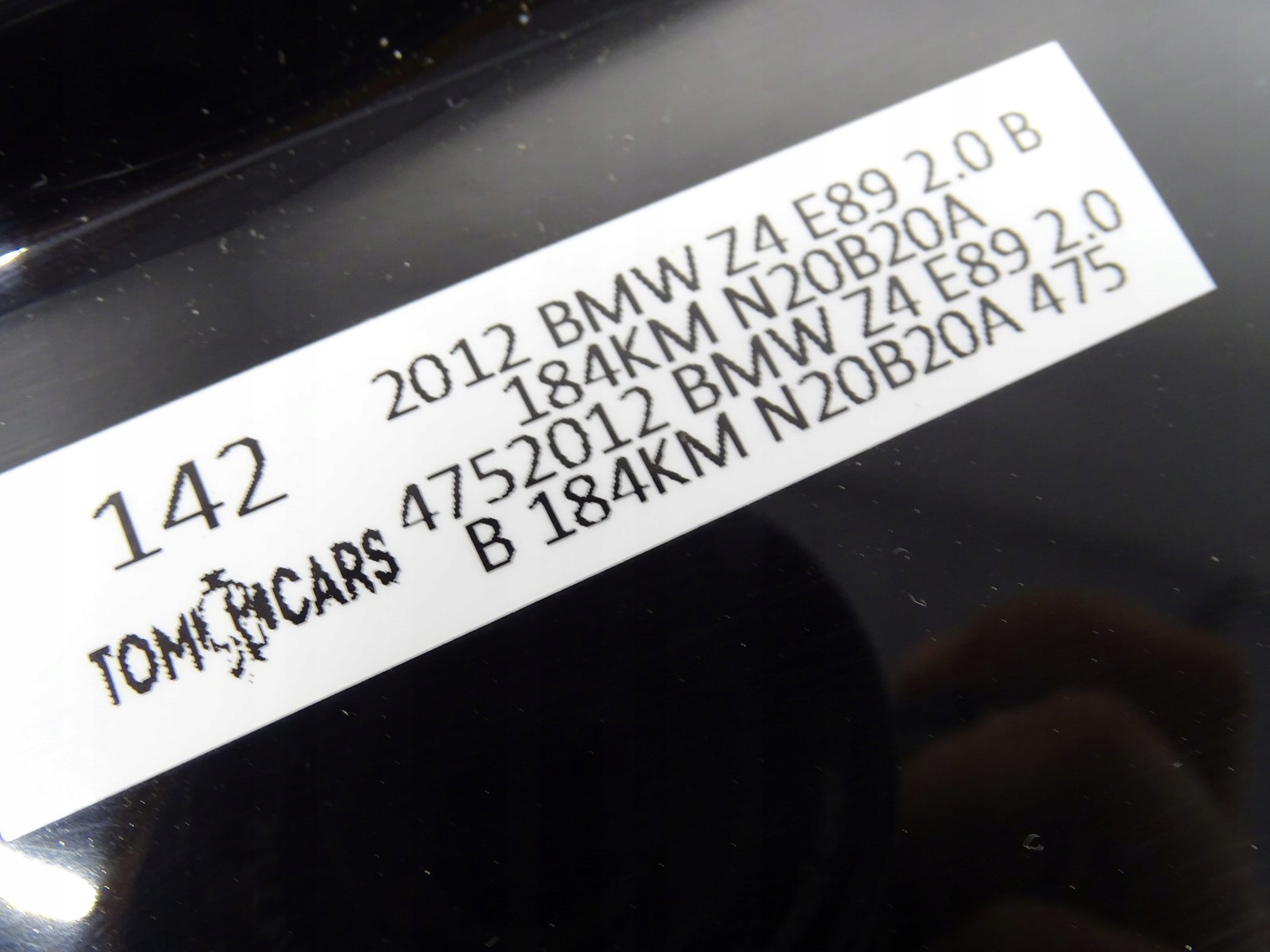 blatník levý předek přední BMW Z4 E89 LAK 475