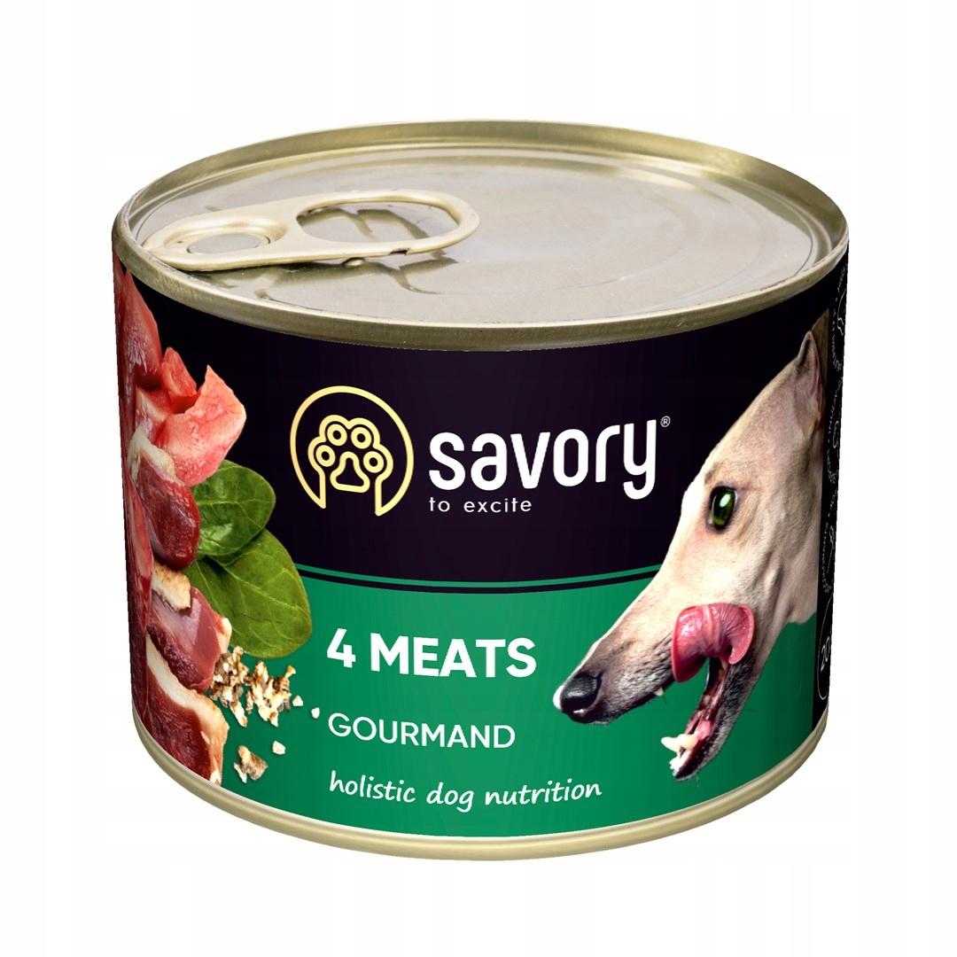 Savory vlhké krmivo pro psy adult 4 masa všech plemen 12x200 g