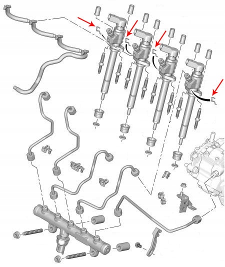 ZAWLECZKA SPINKA WTRYSKIWACZA PSA 2.0 HDi 1982A2 Producent części Citroen OE
