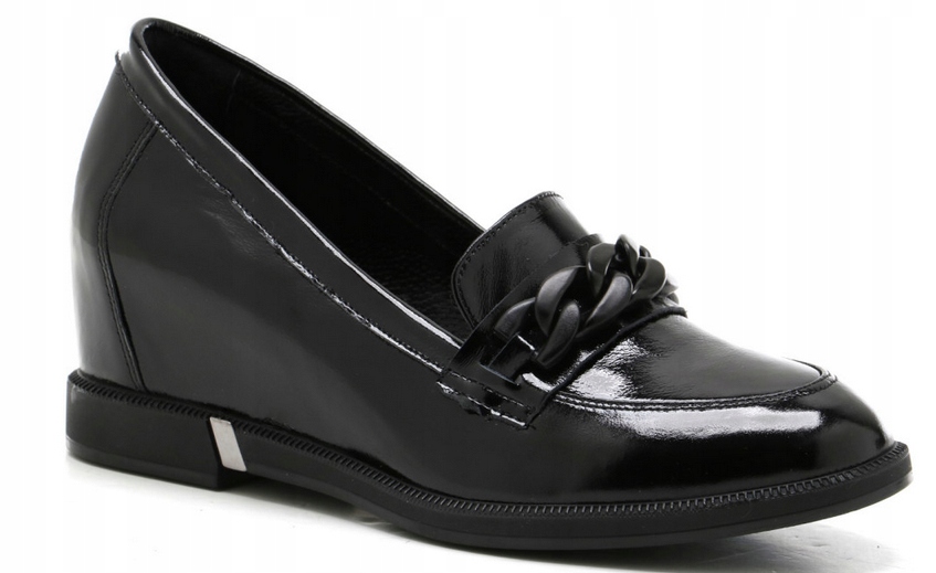 Mokasíny Venezia 1426 Černý lak Velikost 39