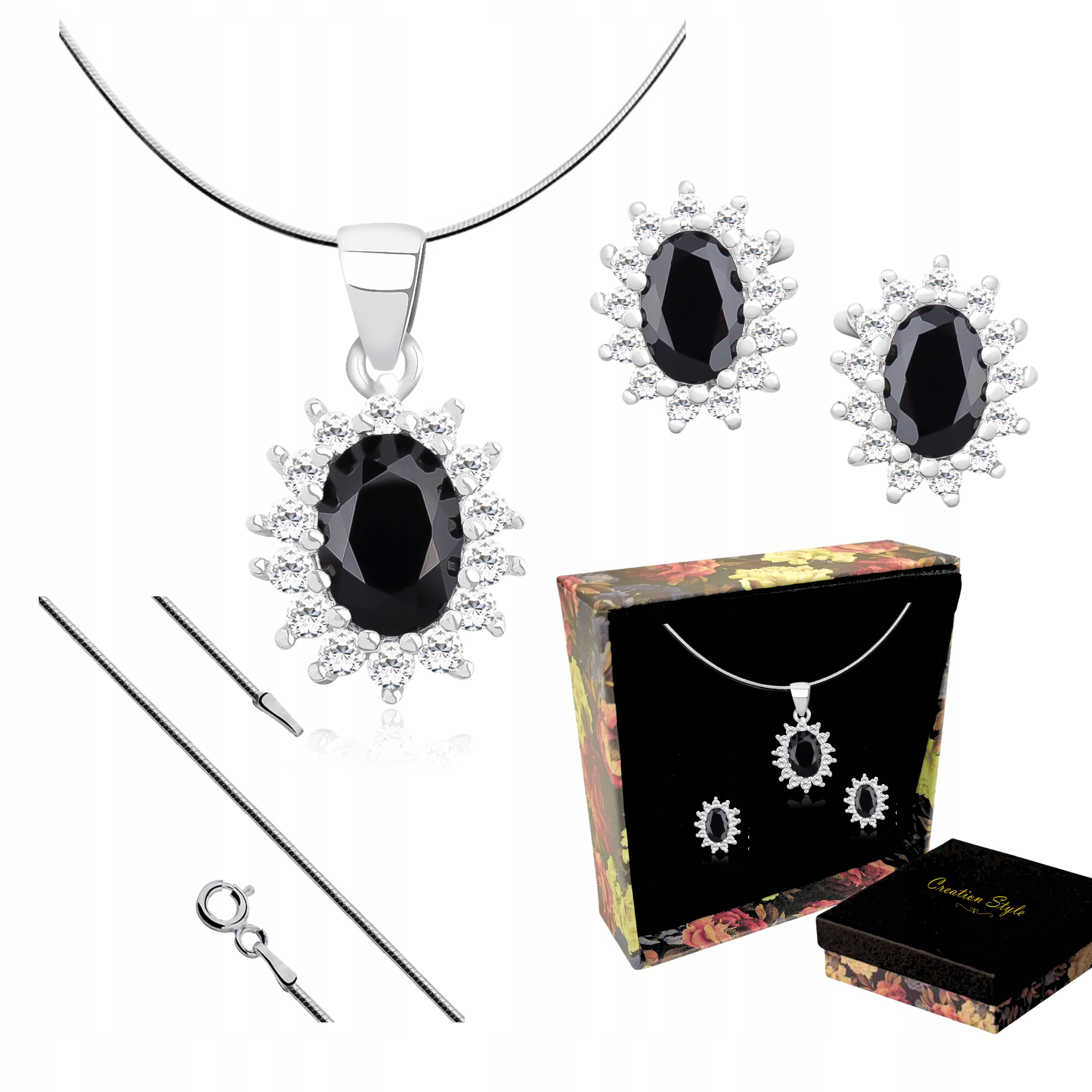 Stříbrná Sada Šperků Pro Ženu, Manželku, Krabička Bonus