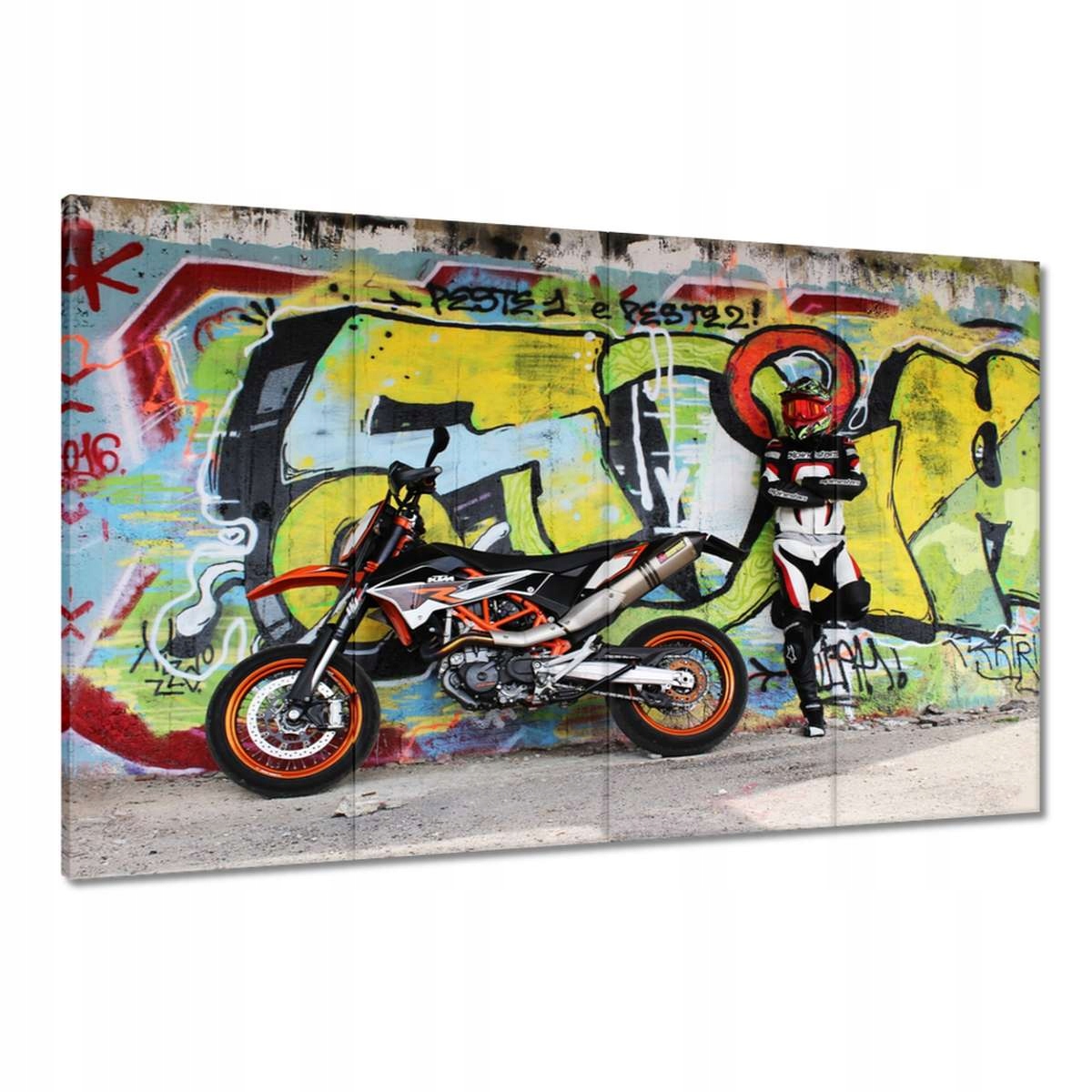 Obrazy 120x80 Motocykl Grafiti