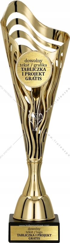 

Puchar ażurowy złoty 39 cm +grawer