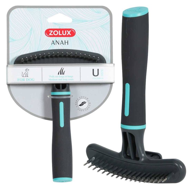 SZCZOTKA ZGRZEBŁO SAMOCZYSZCZĄCE DLA PSA 18 ZĘB&Oacute;W