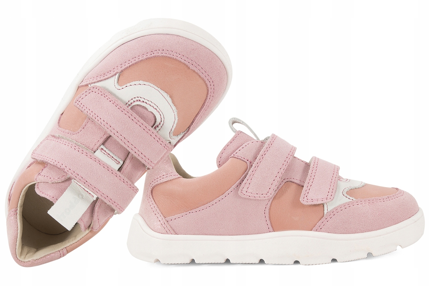 Froddo G3130264-7 Barefoot Półbuty Dziewczęce Sportowe Skóra Rzepy Róż 26