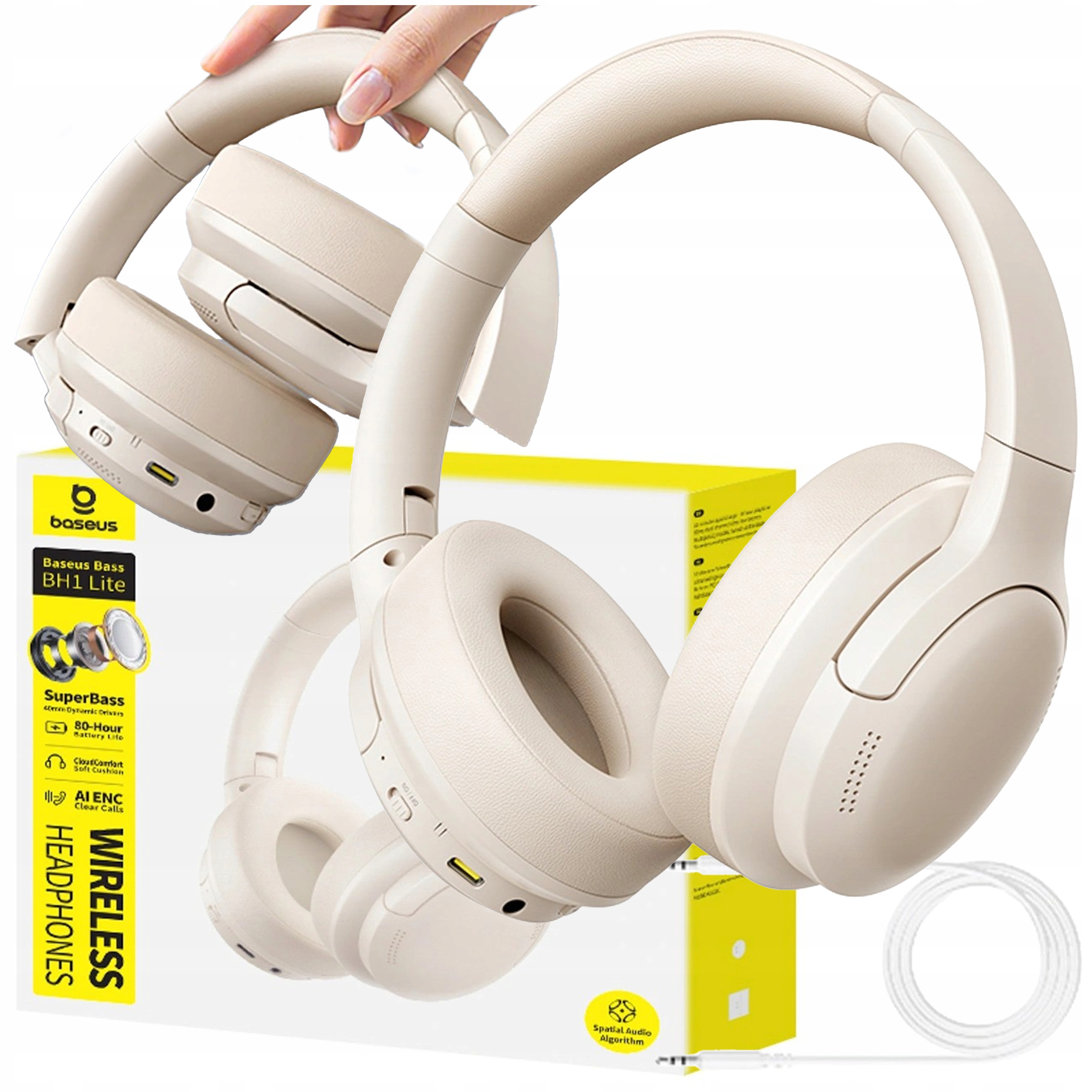 Słuchawki Bezprzewodowe Nauszne Baseus Bass BH1 Lite Bluetooth Mocny Bass