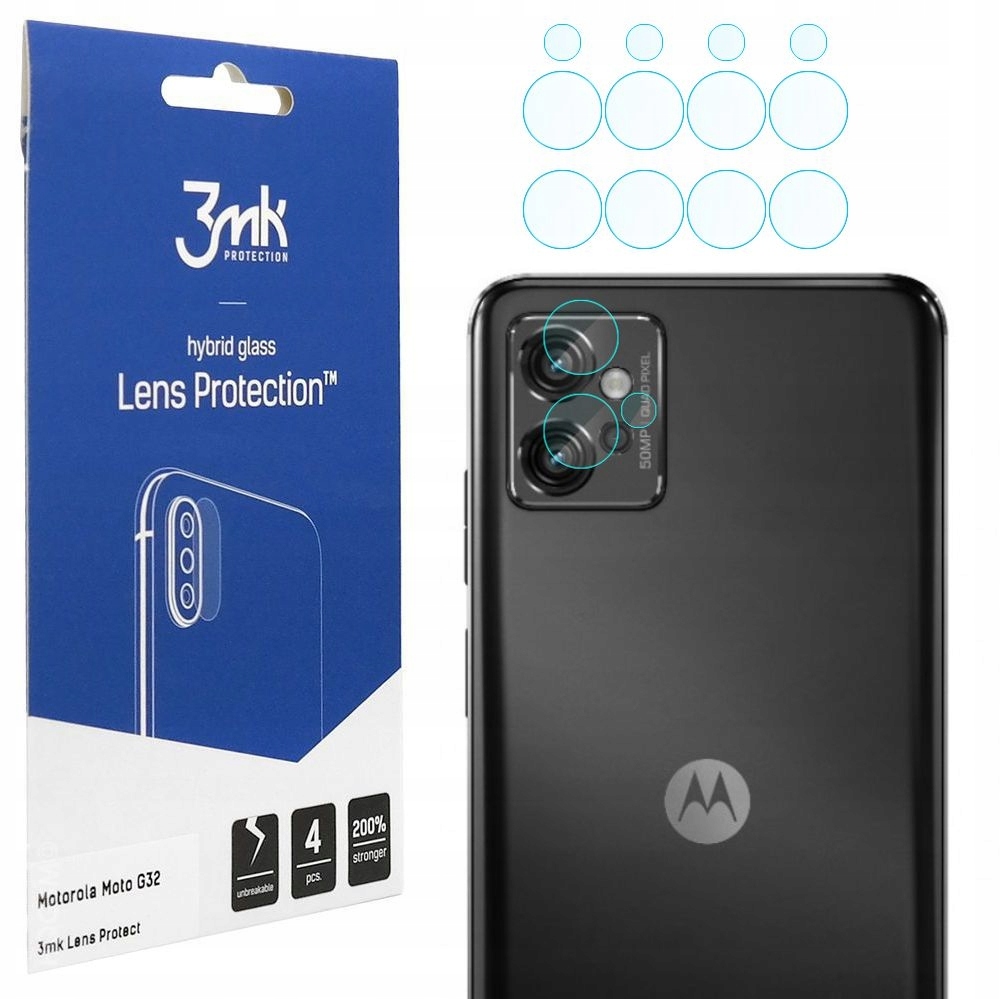 

4x Szkło Ochronne na Aparat do Moto G32, 3mk Lp