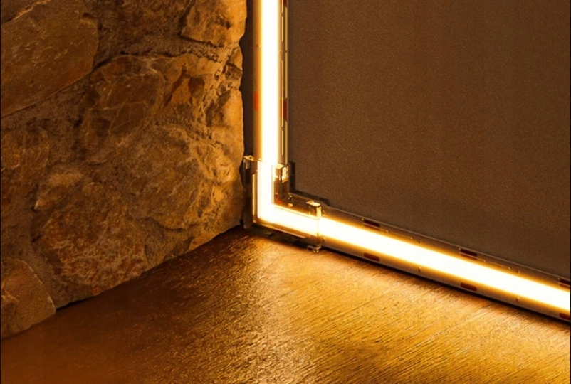 ZŁĄCZKA KĄTOWA ŁĄCZNIK DO TAŚM LED COB 8mm IP20 ZACISKOWA 90° Marka Ecolight