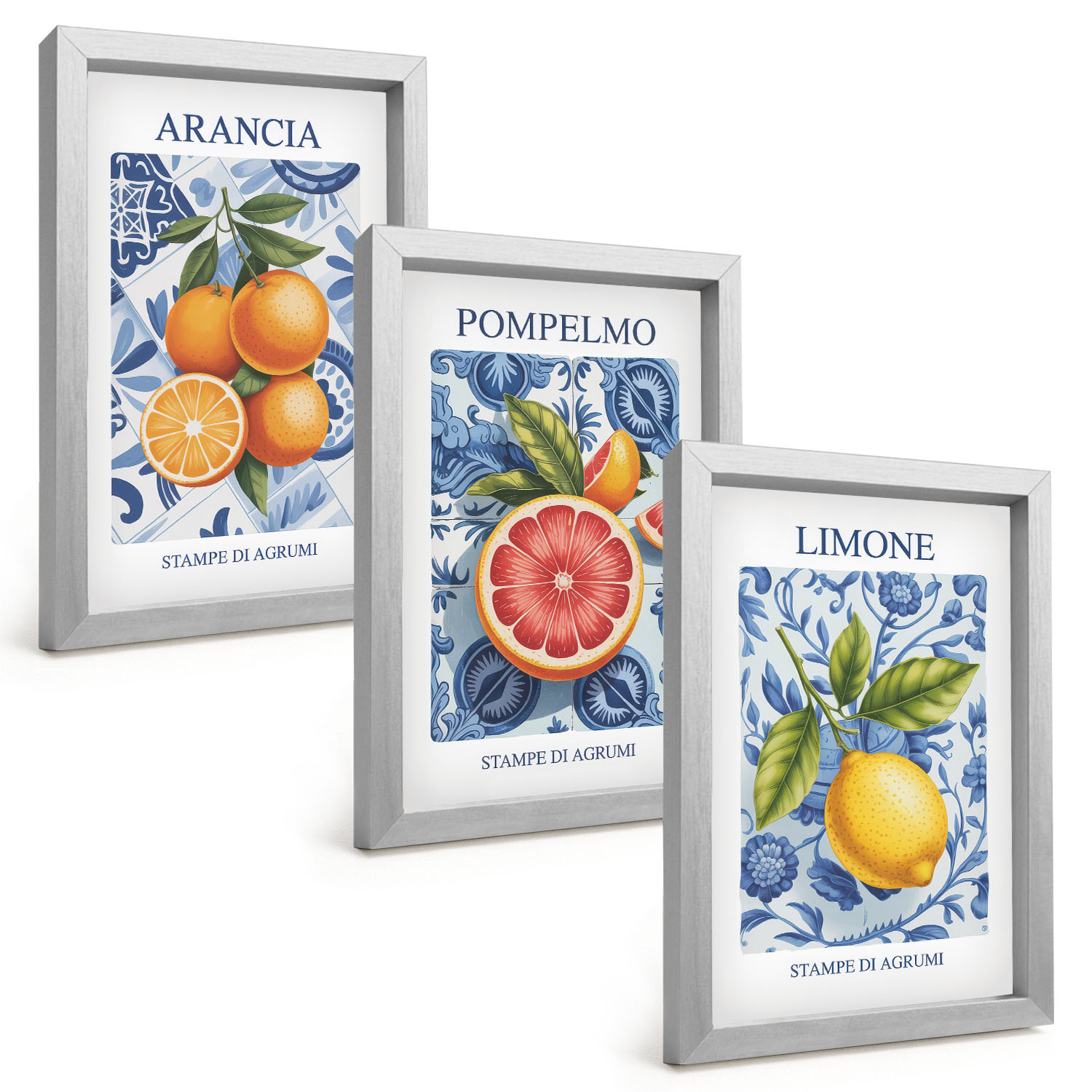 Pečlivé zpracování Ovocné citrusy vintage ilustrace 3 Částečná sada