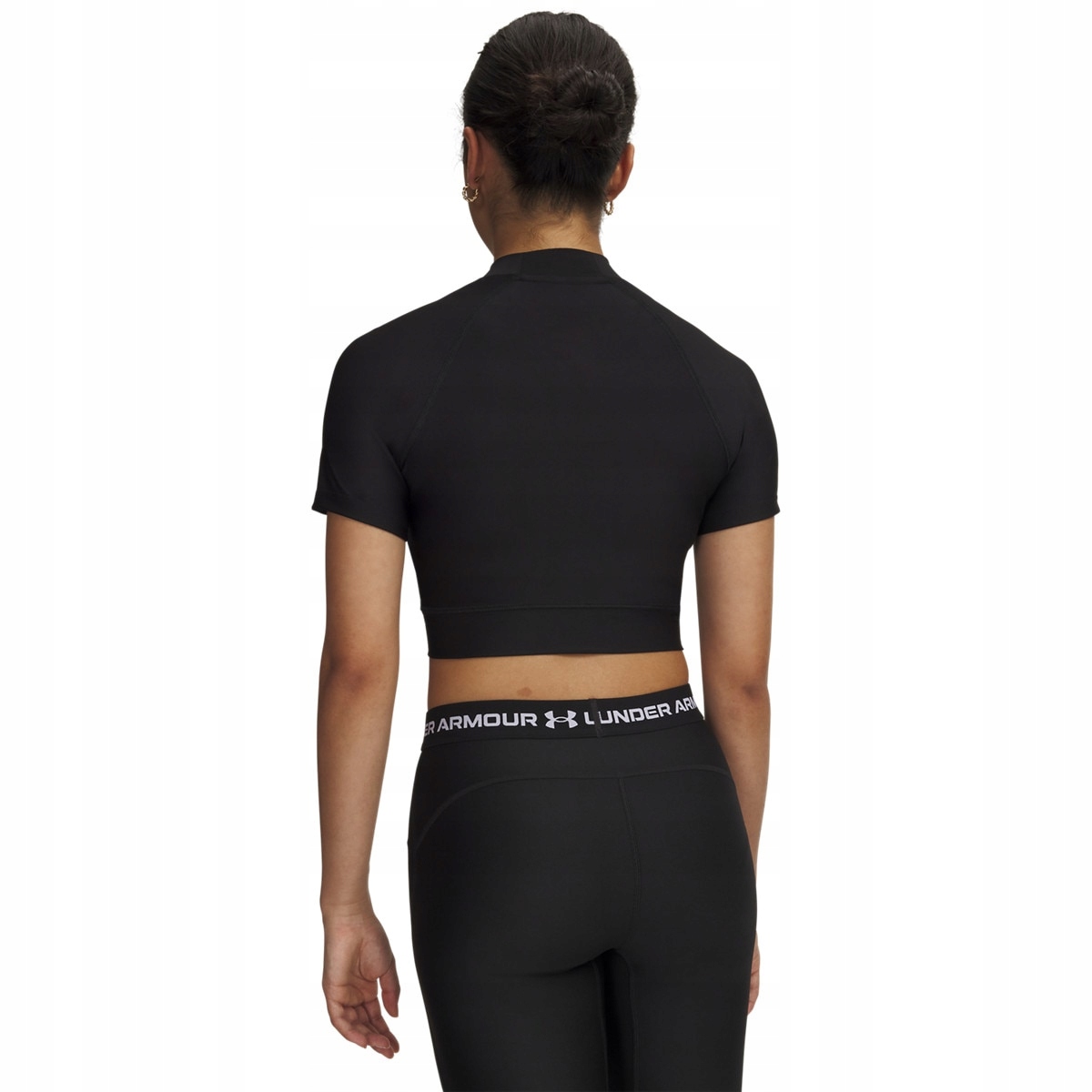 Under Armour Dámské tričko Under Armour HeatGear Crop Mock Ss-blk