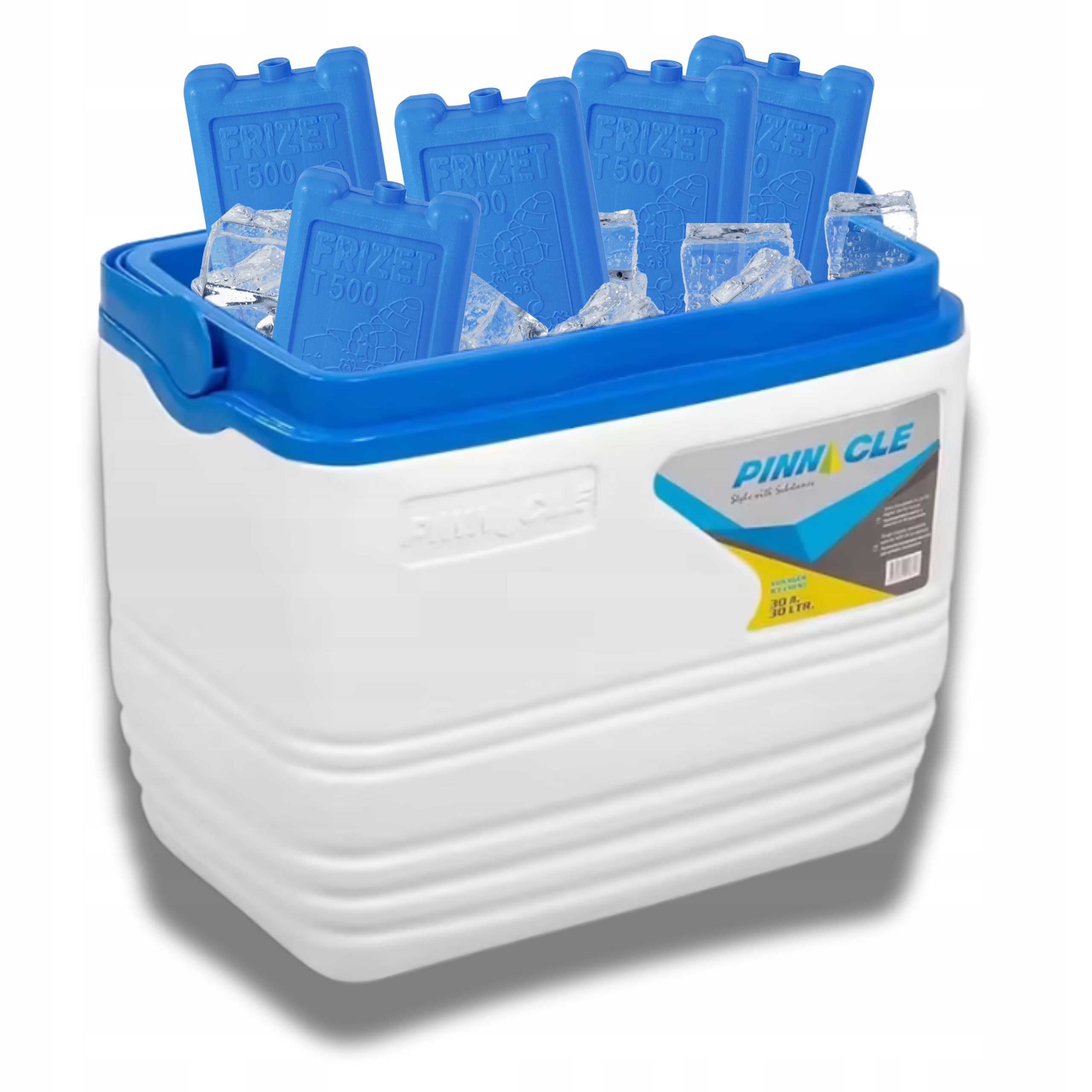 Turistická lednička 30 l Bílá Pinnacle Voyager 5 mrazicích vložek 500 ml
