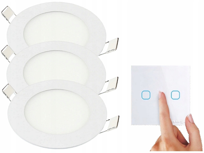 Sada Halogenové stropní lampy 3W 3x Vypínač