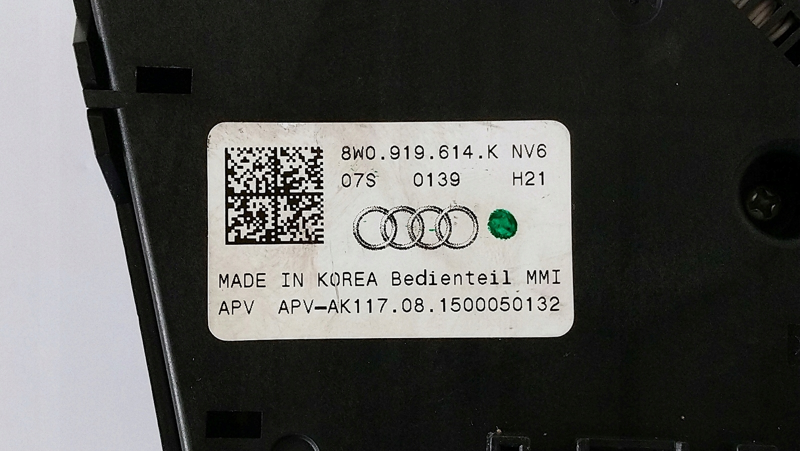 AUDI A4 B9 8W0 control panel MMI 8W0919614K