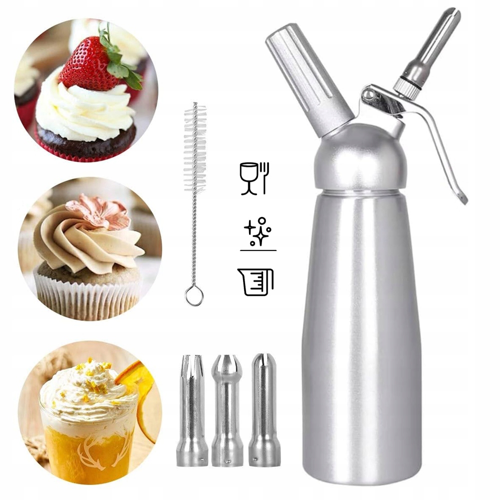 Dávkovač Na Krémy Stainless Steel, Na Pěny A Krémy, Sifon Na Krém