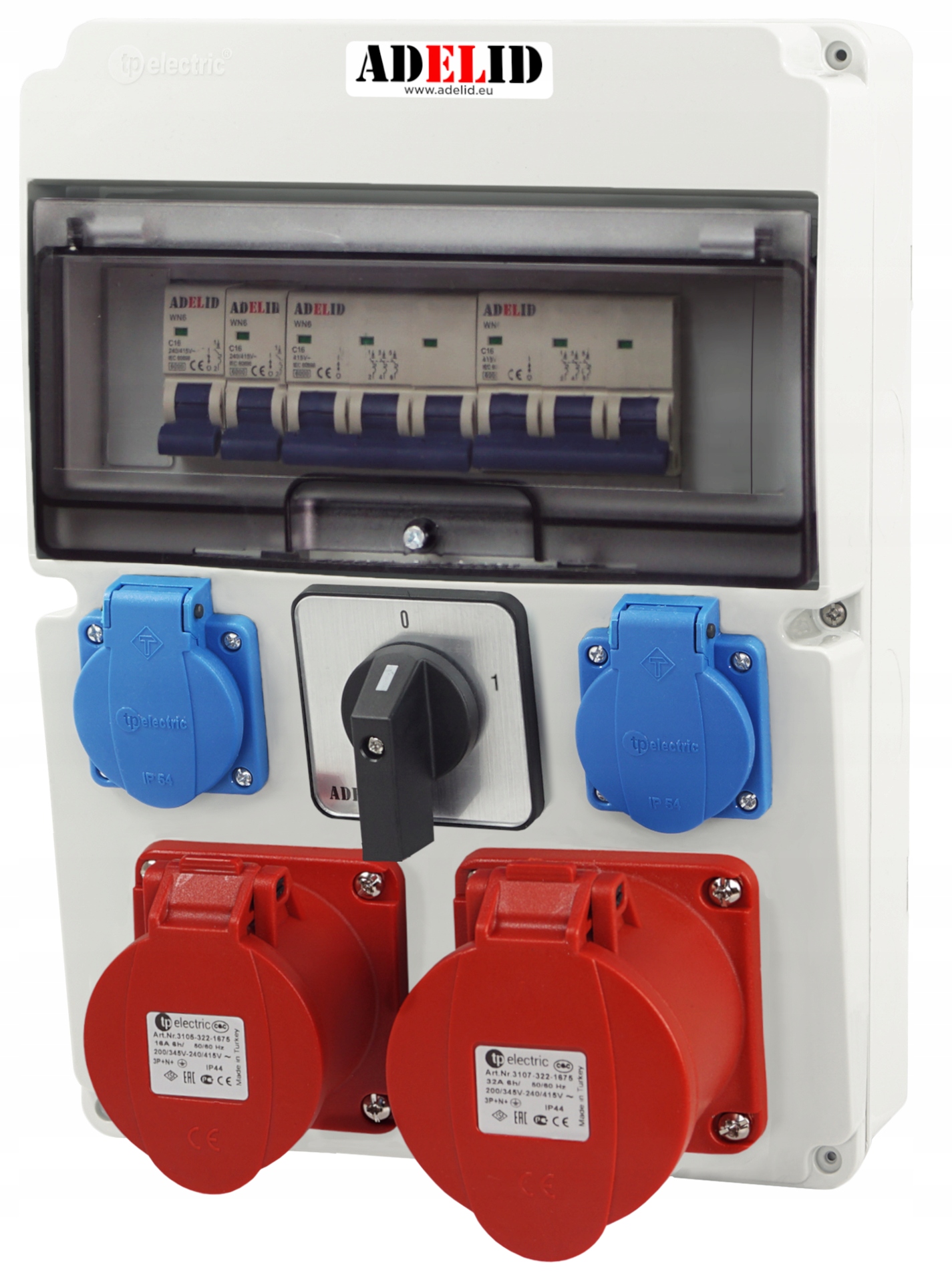 

Rozdzielnica Zabezpieczona 2X16A 4P 230V Wył 0-1