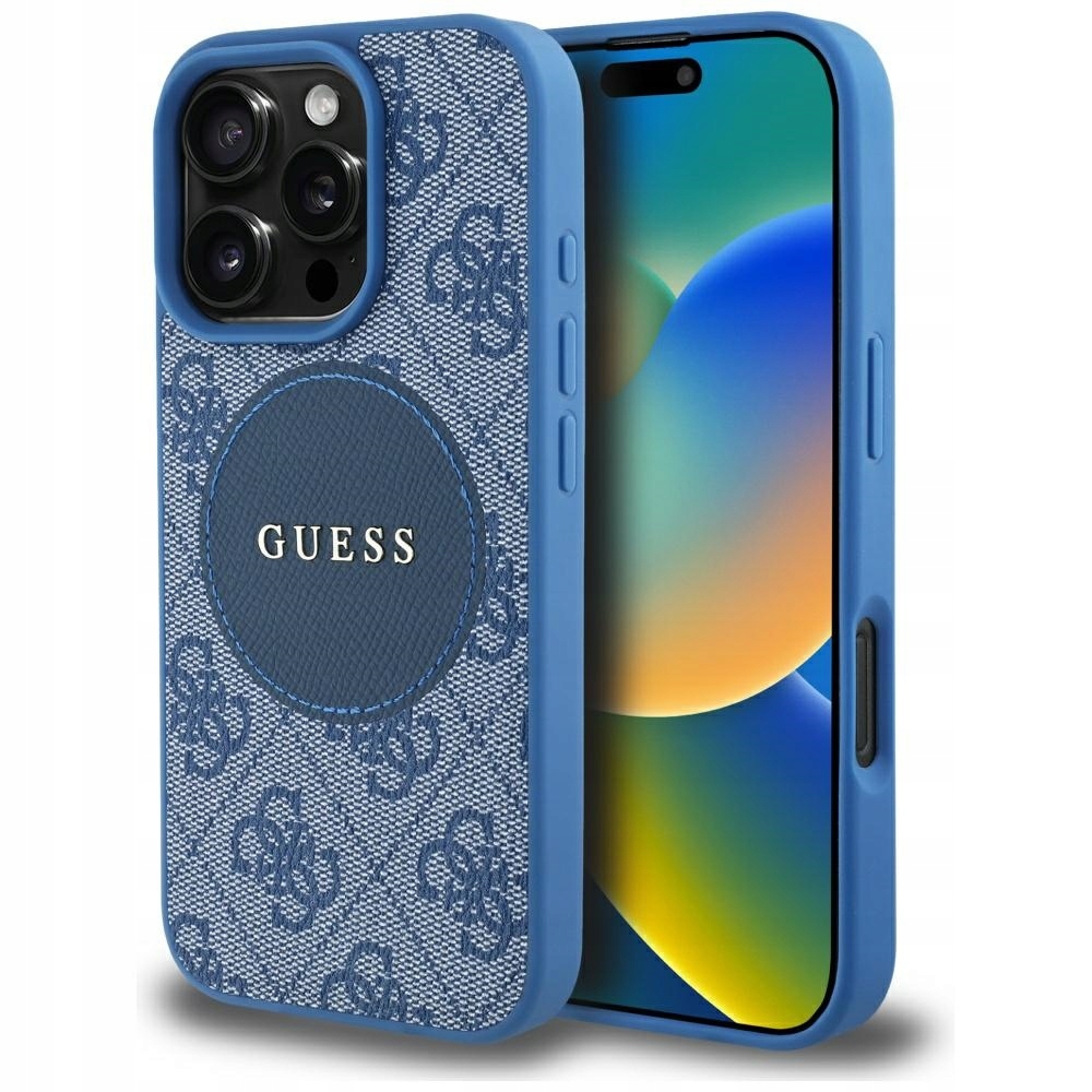 Guess Zadní Kryt pro Apple iPhone 16 Pro Max modrý