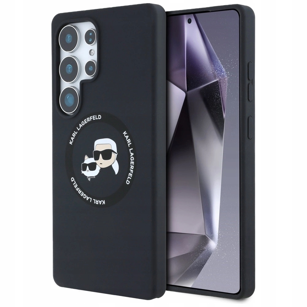 Pouzdro Karl Lagerfeld Silicone Double Heads And Circle MagSafe pro Samsung Galaxy
