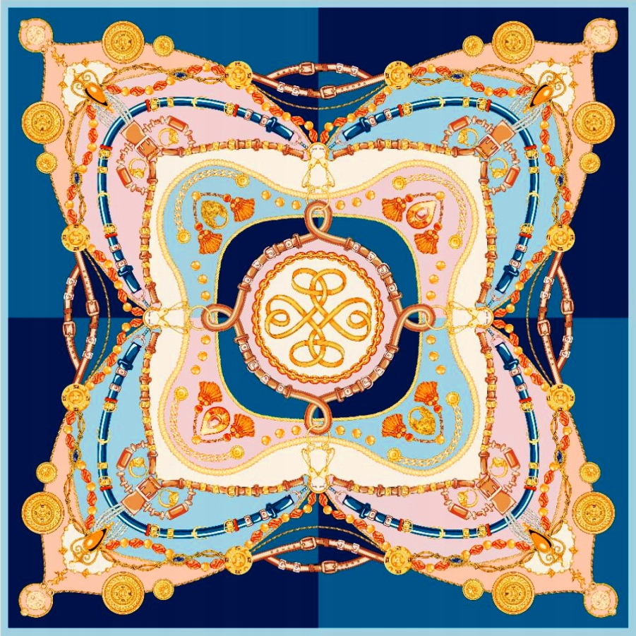 Hedvábný Šátek 100% Přírodní Morušový Hedvábí, Prémiová Kvalita Hq