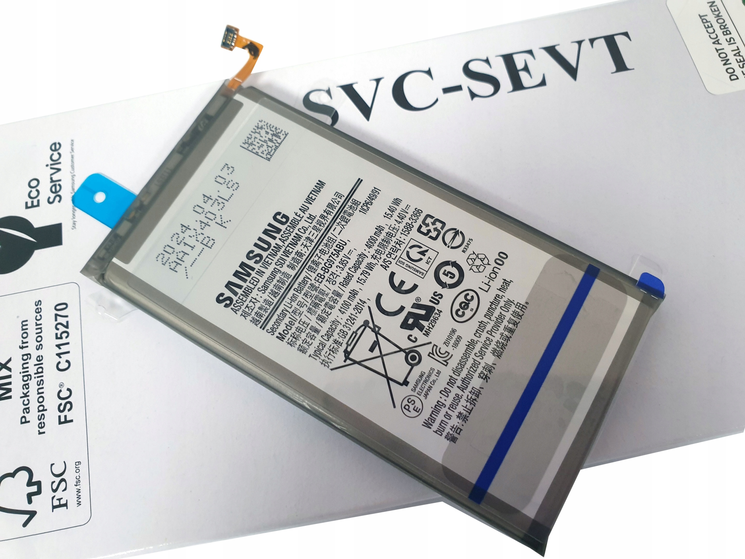 Bateria Samsung EB-BG975ABU 4100 mAh Samsung S10+ G975 Oryginalna Sp