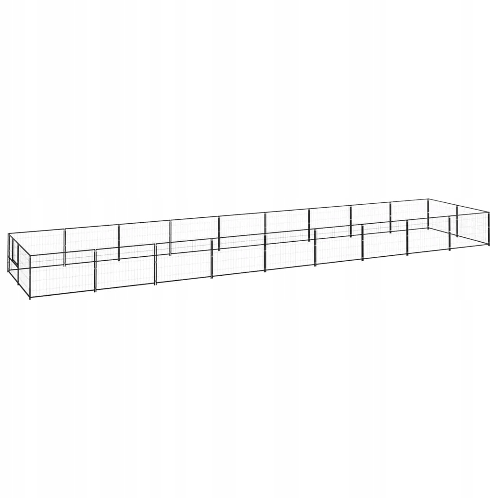 Fionshop 262848526 Psí kotec černý 18 m² ocel
