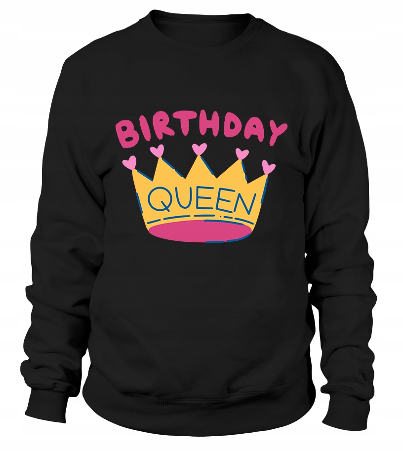 Dámská Mikina Crown Birthday Queen M černá