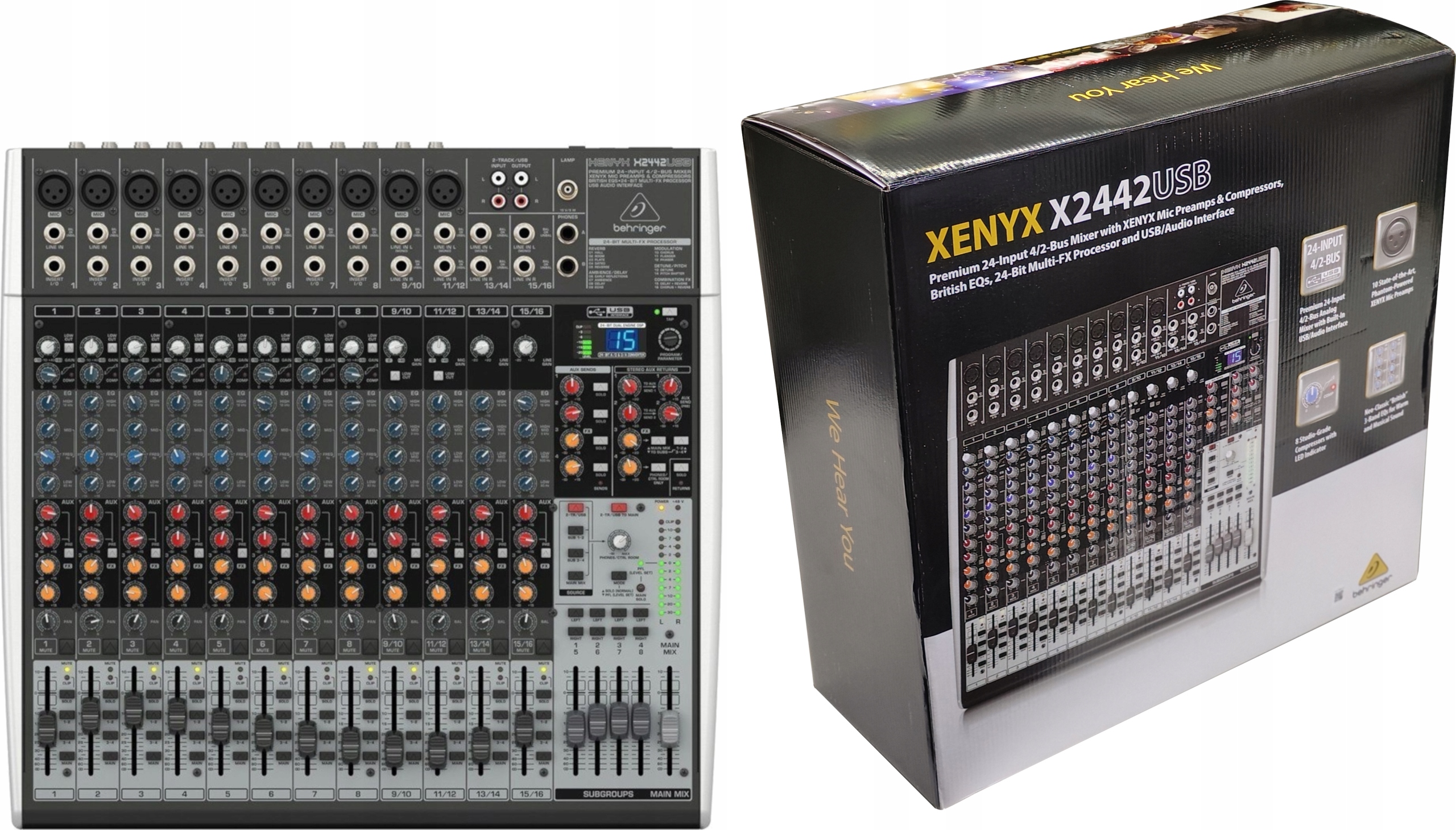 Mikser Audio Behringer Xenyx X2442USB 24-KANAŁOWY 8 Kompresorów