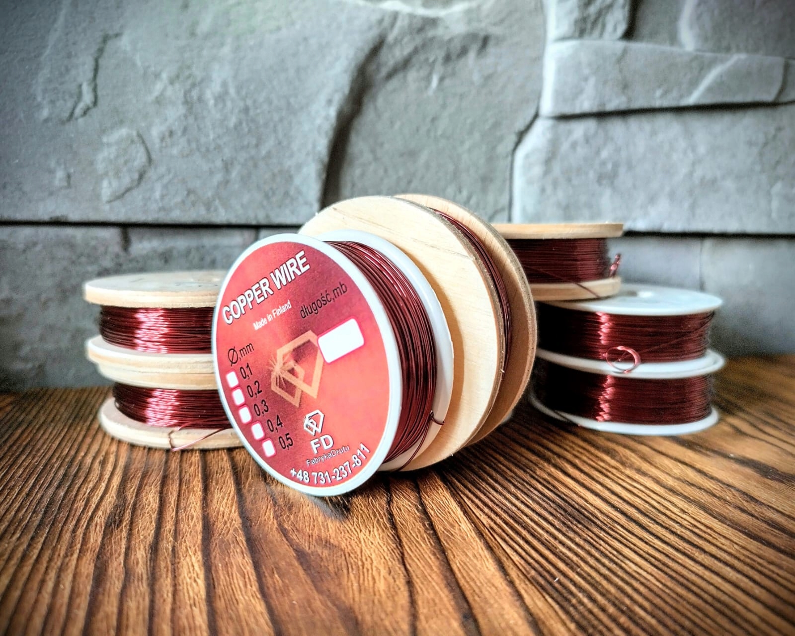 Drut nawojowy miedziany DN2E 0,25mm 20m miedź FD Stan opakowania oryginalne