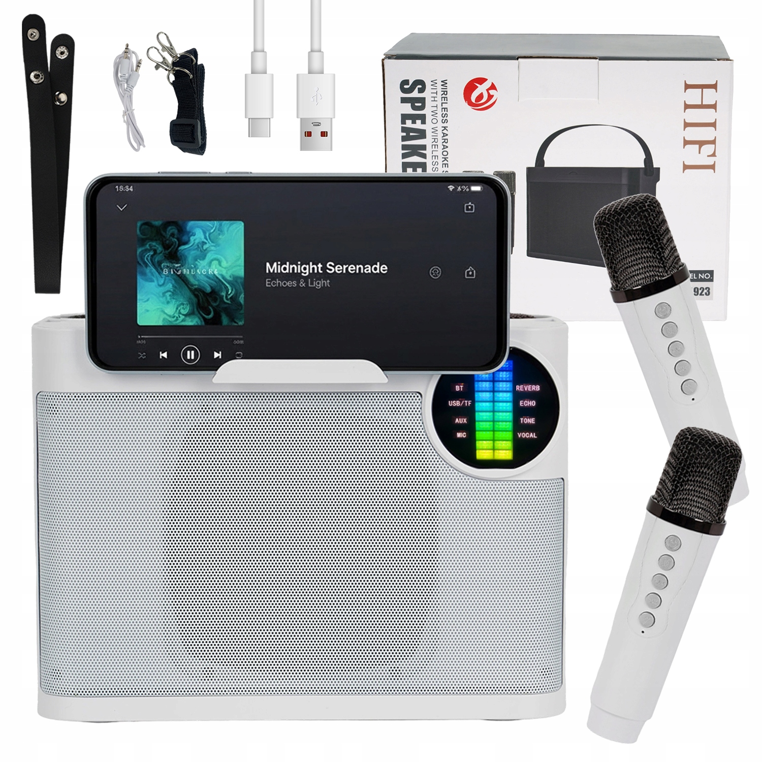 Bluetooth Reproduktor S Funkcí Karaoke, 5 Hlasovými Efekty A Regulací Dozvuku