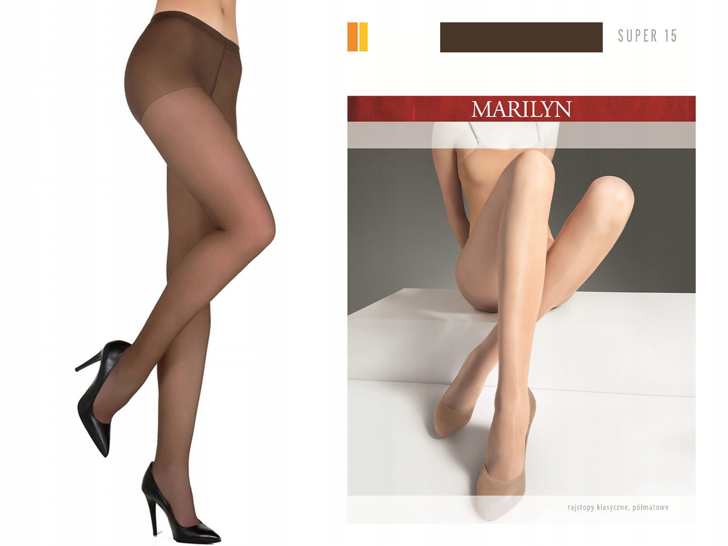 

Półmatowe Rajstopy 15 Marilyn Tabaco 4-L