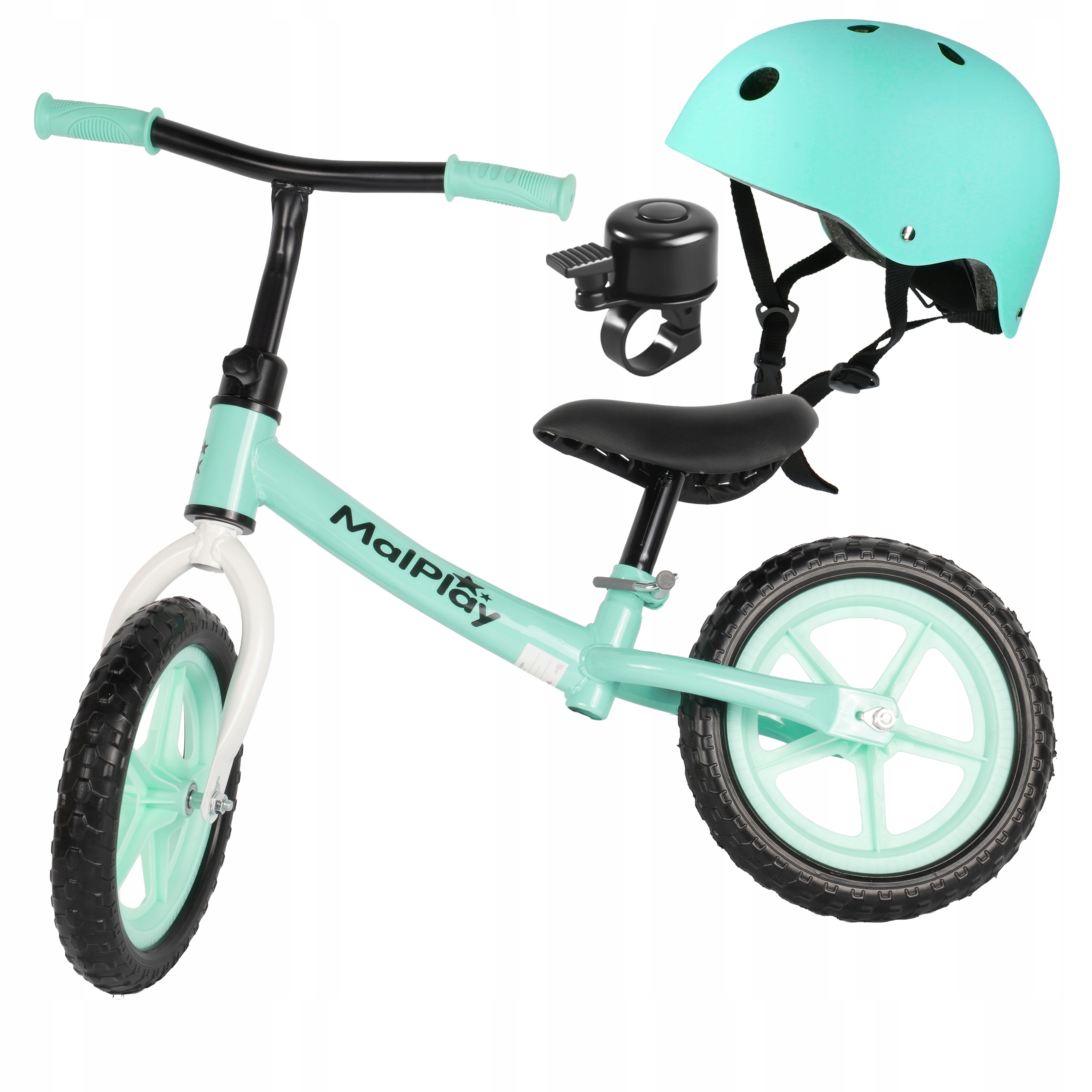 Rowerek Biegowy Dziecięcy Rower dla dzieci lekki koła 12'' Kask Dzwonek