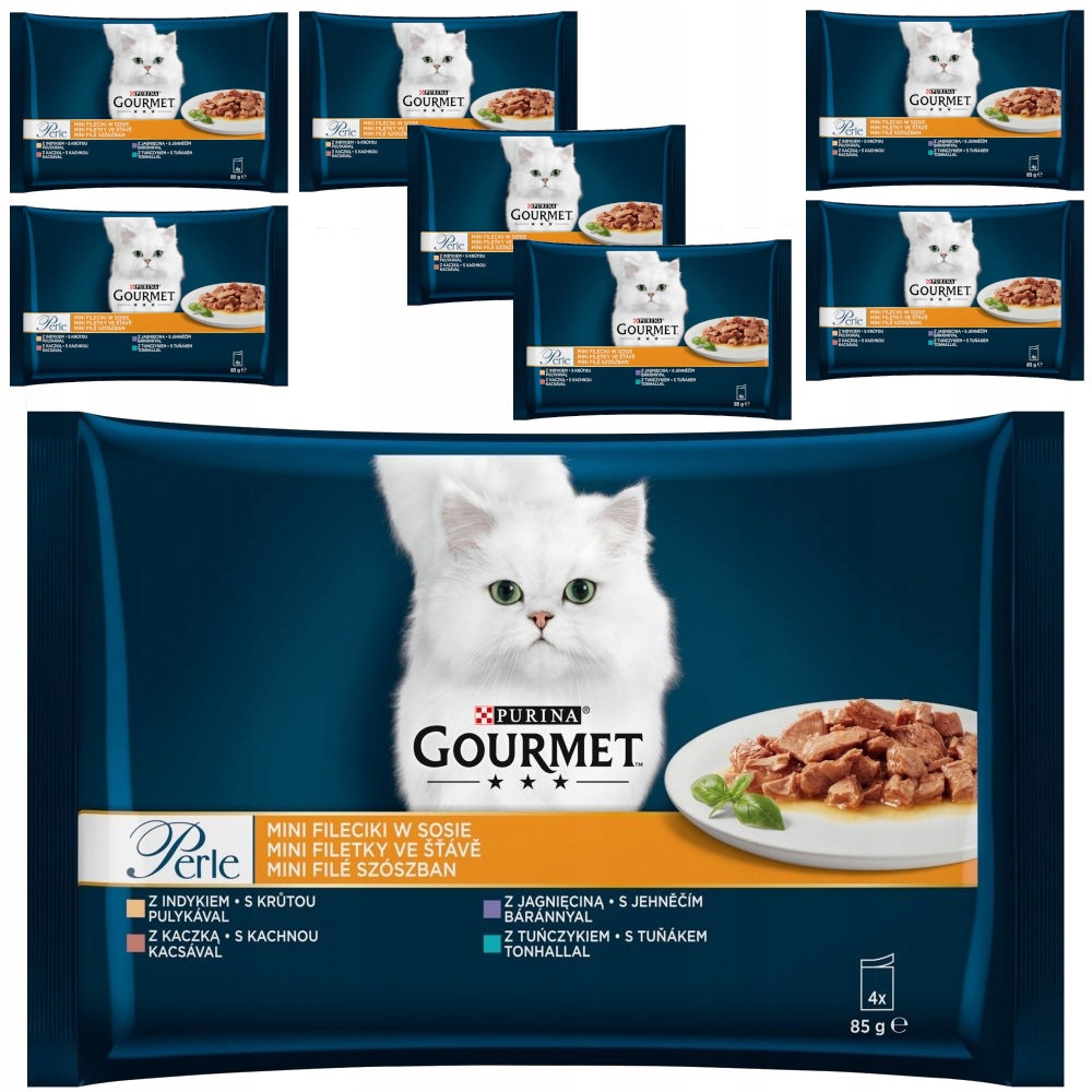 Gourmet Perle Fileciki W Sosie Dla Kotów 32x85g