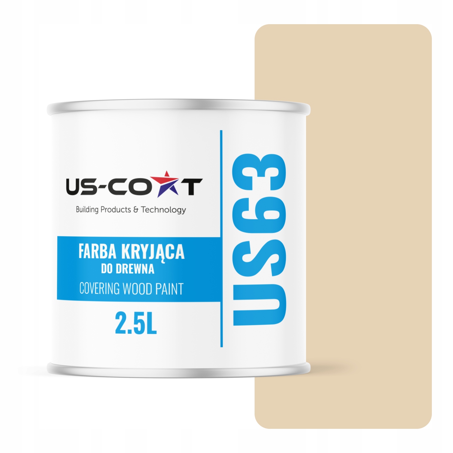 Barva Na Dřevo Kryjící Dveře Renovační Krémově Béžová RAL1015 Mat 2,5L