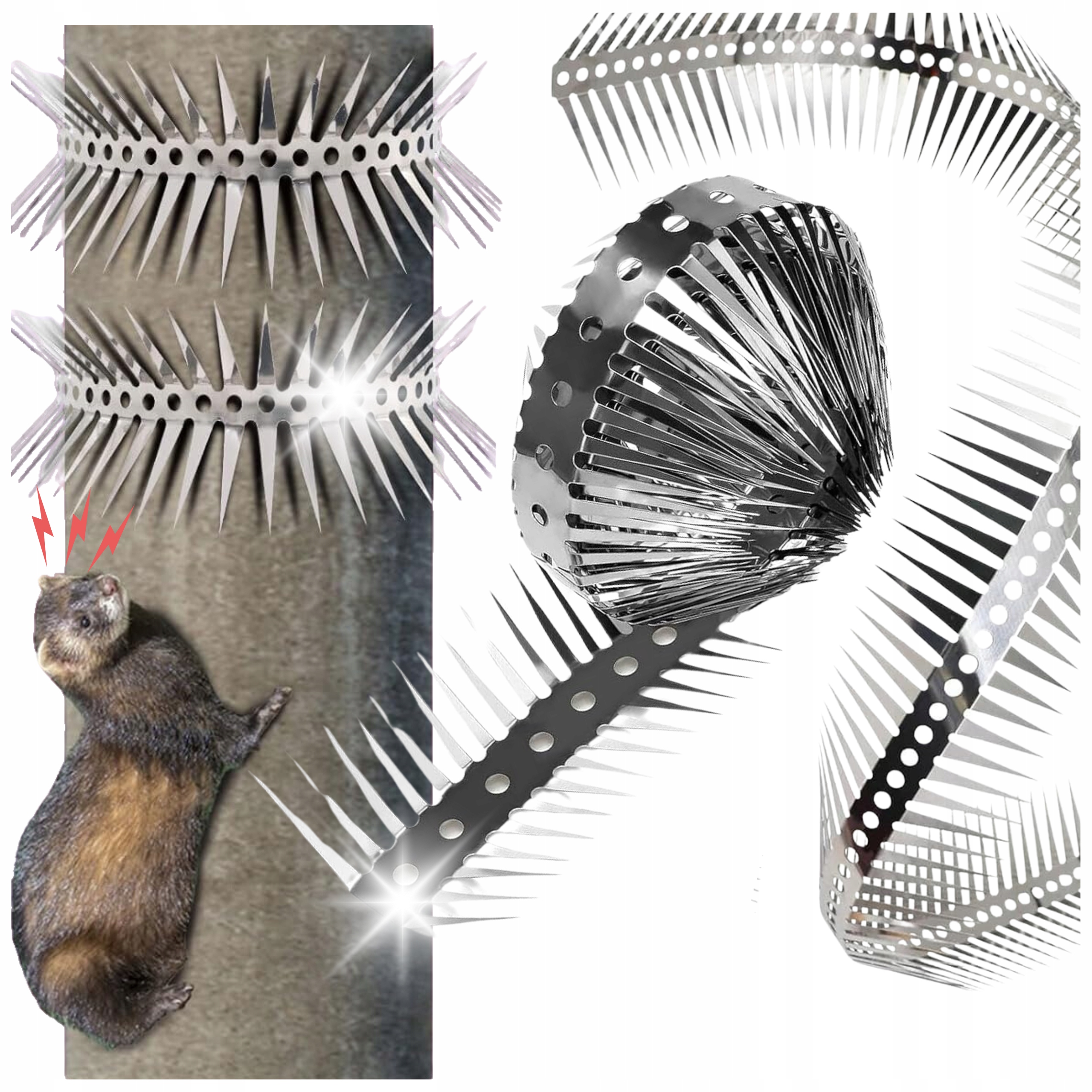 Odstraszacz Kun Kolce Ochronne Na Rynny Rury Na Kuny Zwierzęta 300cm