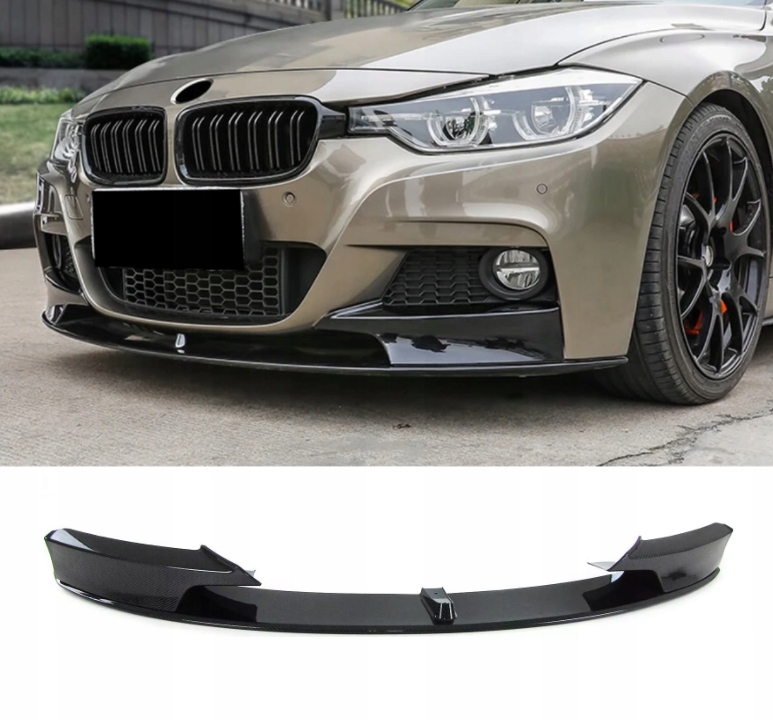 SPLITTER DOKŁADKA ZDERZAKA DLA BMW F30 F31 2012-2018 CZARNY POŁYSK M SPORT Stan opakowania oryginalne