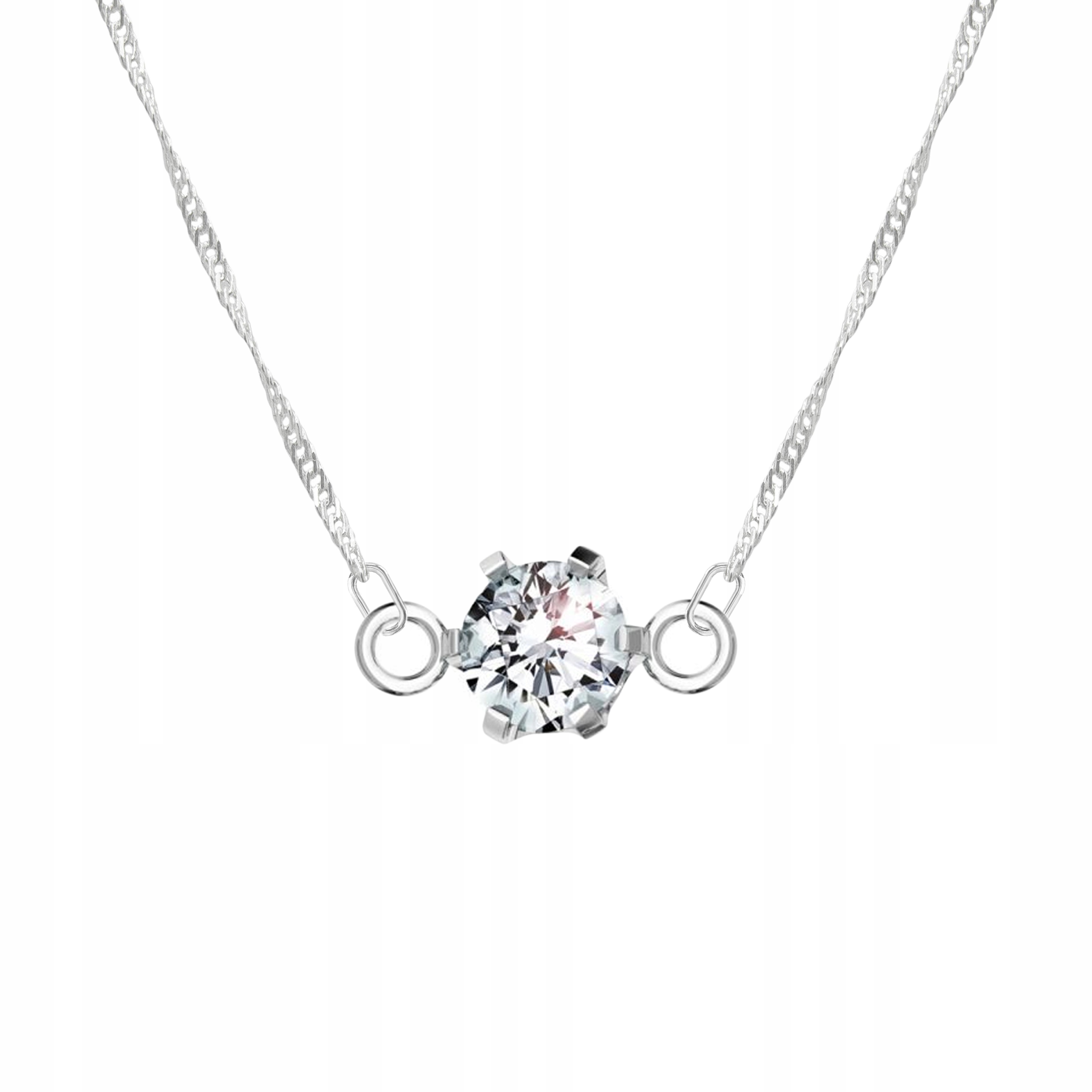 Stříbrný řetízek náhrdelník 925 Zirkon Kámen